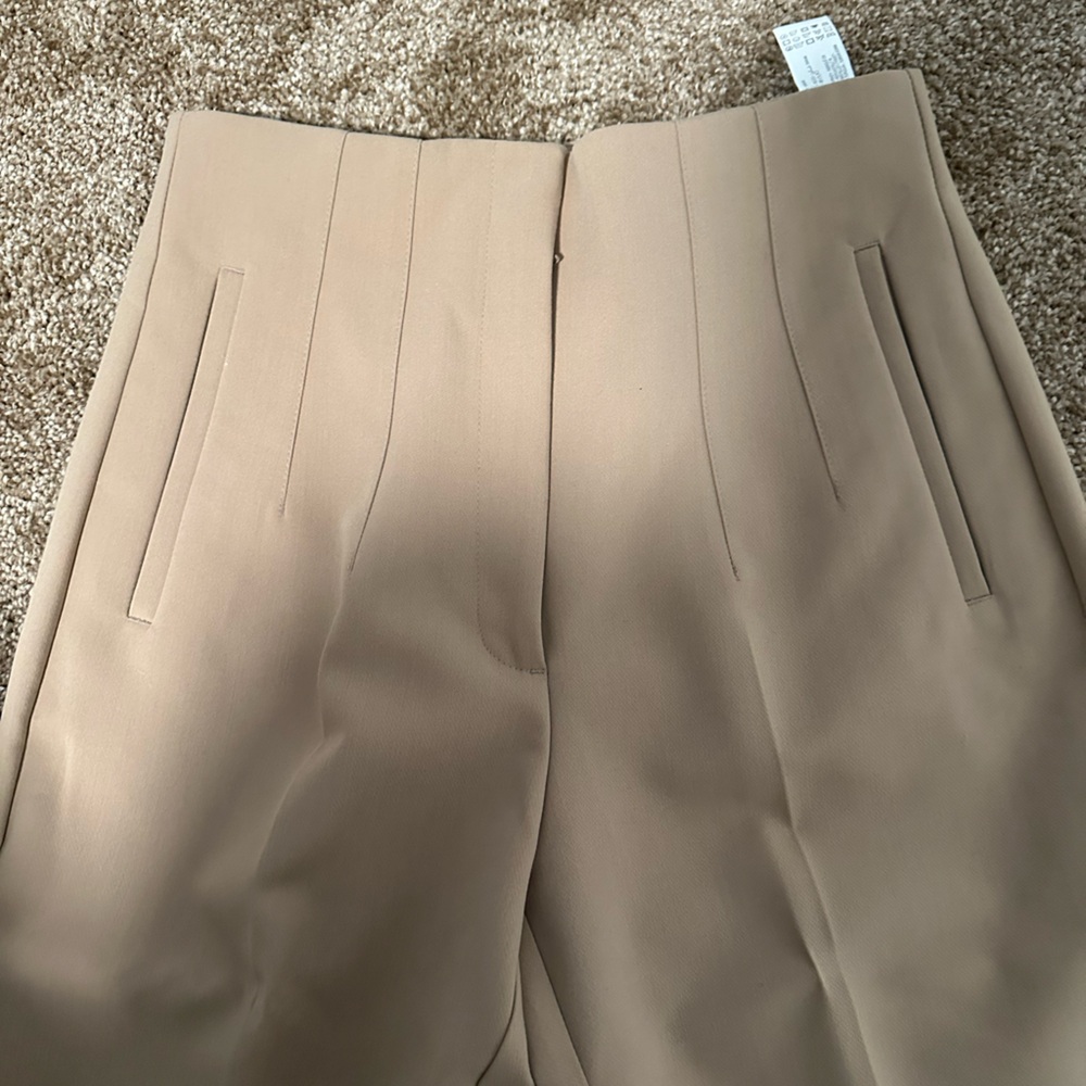 Zara High Waisted Beige Work Pants for Women size M